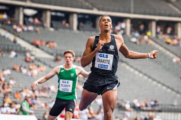 Malik Diakite (Hannover 96) waehrend der deutschen Leichtathletik-Meisterschaften im Olympiastadion am 25.06.2022 in Berlin